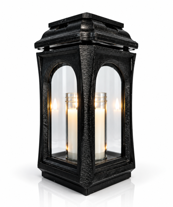 Home czarny znicz żywiczny lampion neo