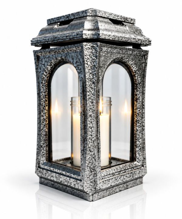 Home srebrny znicz żywiczny lampion neo